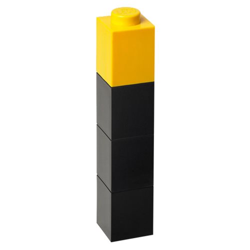 LEGO Black Drinking Bottle wiith Yellow Lid